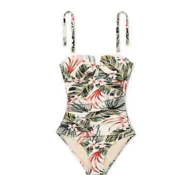 Women's Pique Bandeau High Coverage One Piece Swimsuit - Kona Sol™ Multi - Picture 4 of 7